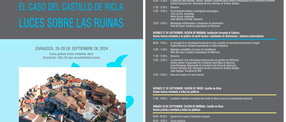 Curso de restauración multidisciplinar del Castillo de Ricla