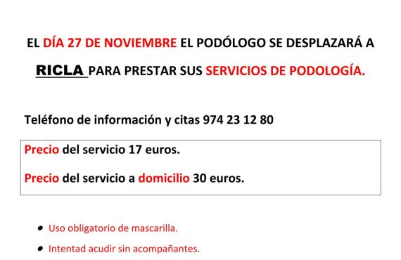 SERVICIO DE PODOLOGÍA