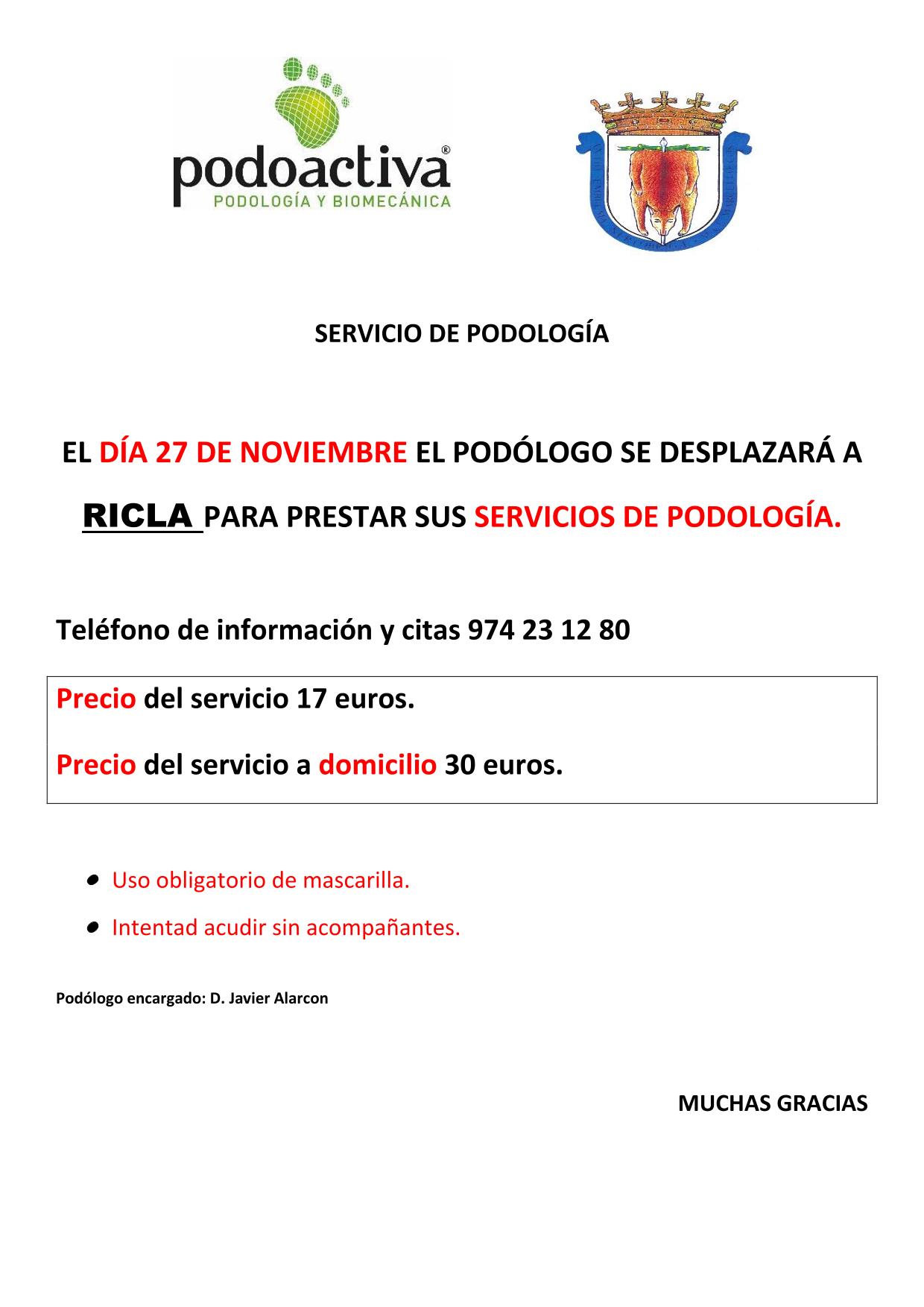 SERVICIO DE PODOLOGÍA